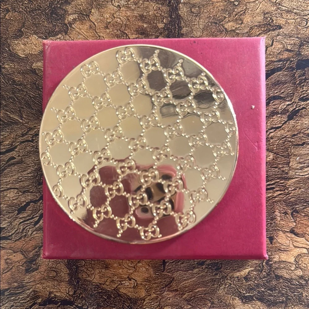 Gucci Gold Compact Mirror AUTHENTIC NIB